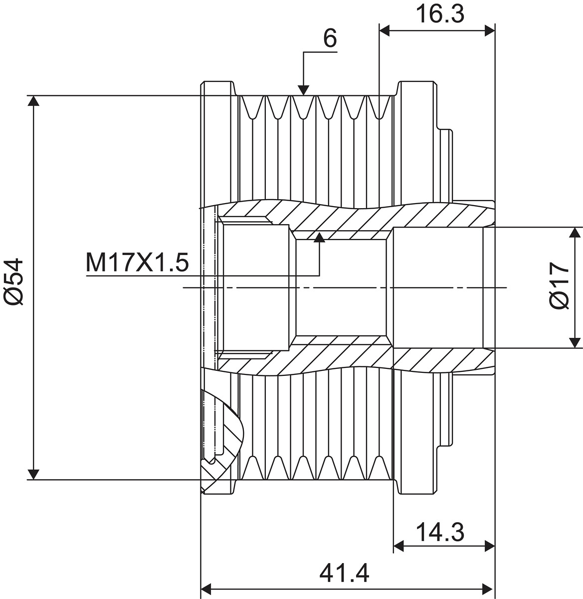 DISPOSITIVO RUOTA LIBERA ALTERNATORE